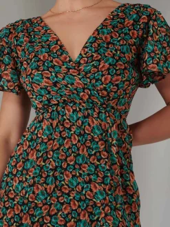 Petite Midaxi Dress, Black Multi