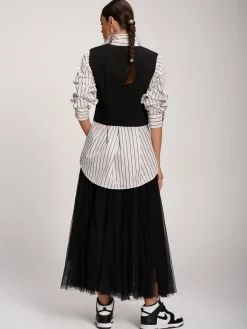 Plain Button Up Waistcoat, Black