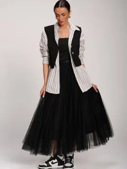 Plain Button Up Waistcoat, Black