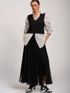 Plain Button Up Waistcoat, Black