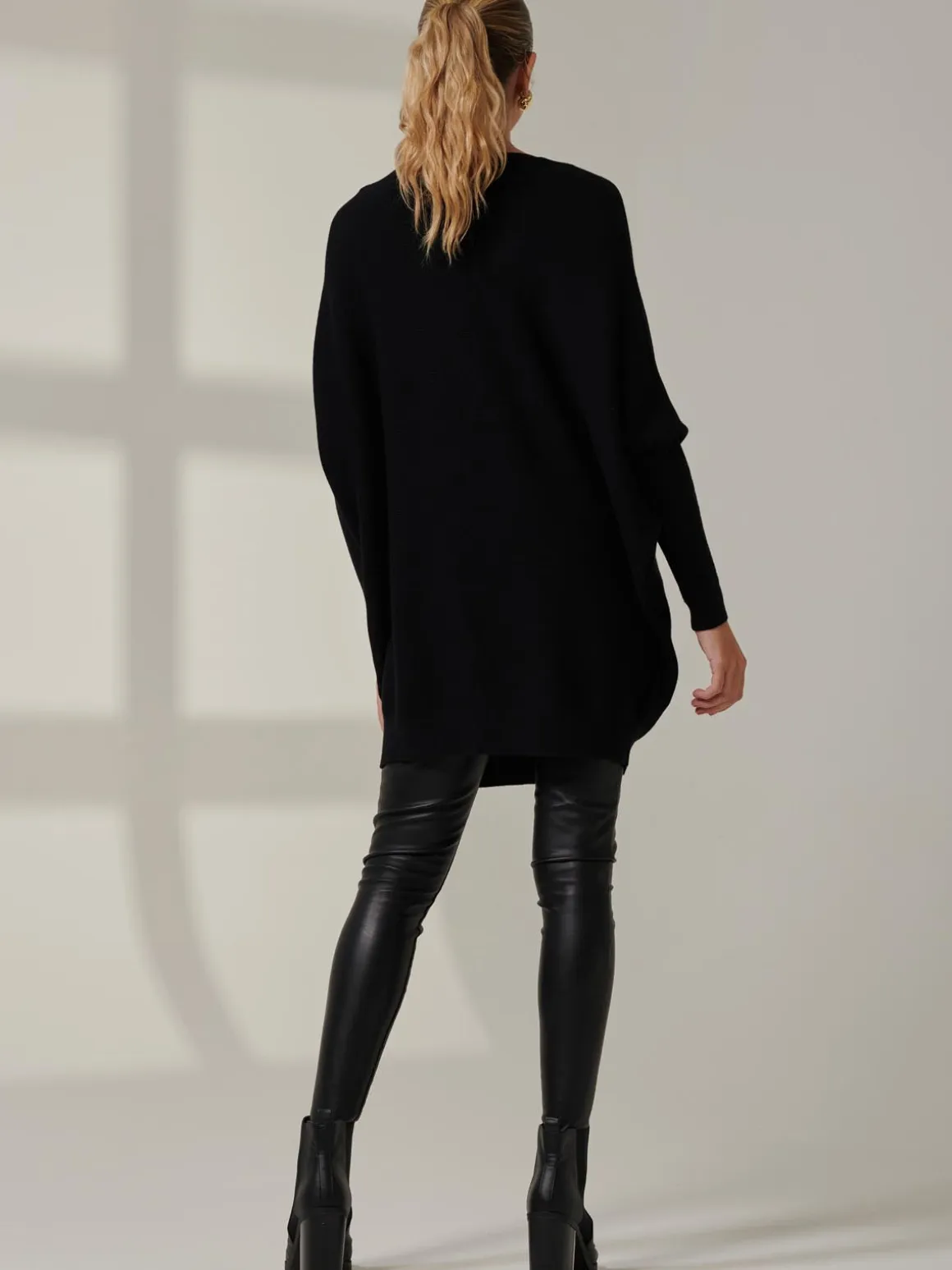 Rhinestone Sparkle Star Knit Jumper, Black