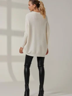 Rhinestone Sparkle Star Knit Jumper, Oatmeal