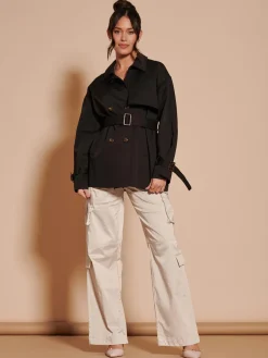 Short Trench Coat, Black