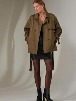 Short Trench Coat, Khaki