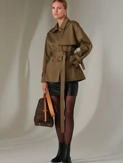 Short Trench Coat, Khaki