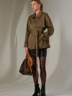 Short Trench Coat, Khaki