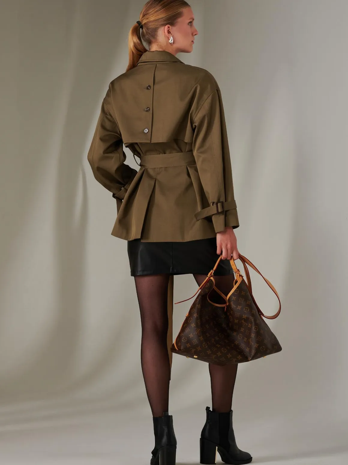 Short Trench Coat, Khaki