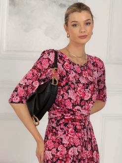 Sienna 3/4 Sleeve Maxi Dress, Floral Multi