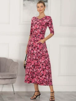 Sienna 3/4 Sleeve Maxi Dress, Floral Multi