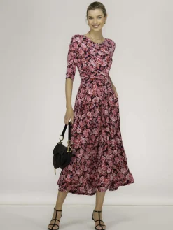 Sienna 3/4 Sleeve Maxi Dress, Floral Multi