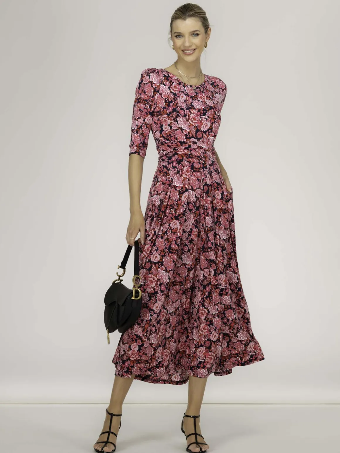 Sienna 3/4 Sleeve Maxi Dress, Floral Multi