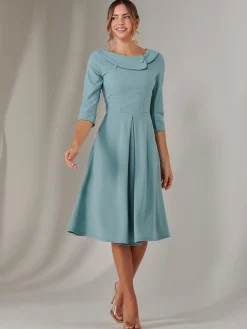 Sloan 3/4 Sleeve Midi Dress, Duck Egg Blue