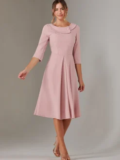 Sloan 3/4 Sleeve Midi Dress, Dusty Pink