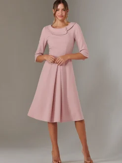 Sloan 3/4 Sleeve Midi Dress, Dusty Pink