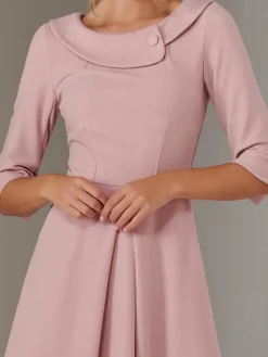 Sloan 3/4 Sleeve Midi Dress, Dusty Pink