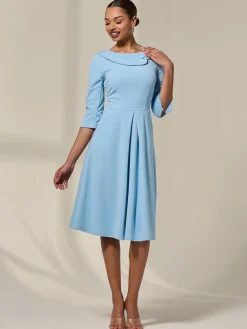 Sloan 3/4 Sleeve Midi Dress, Light Blue