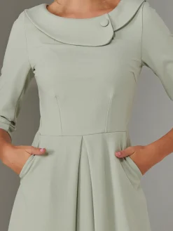 Sloan 3/4 Sleeve Midi Dress, Sage Green