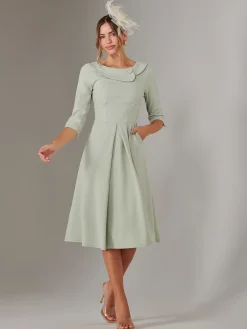 Sloan 3/4 Sleeve Midi Dress, Sage Green