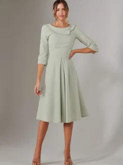 Sloan 3/4 Sleeve Midi Dress, Sage Green