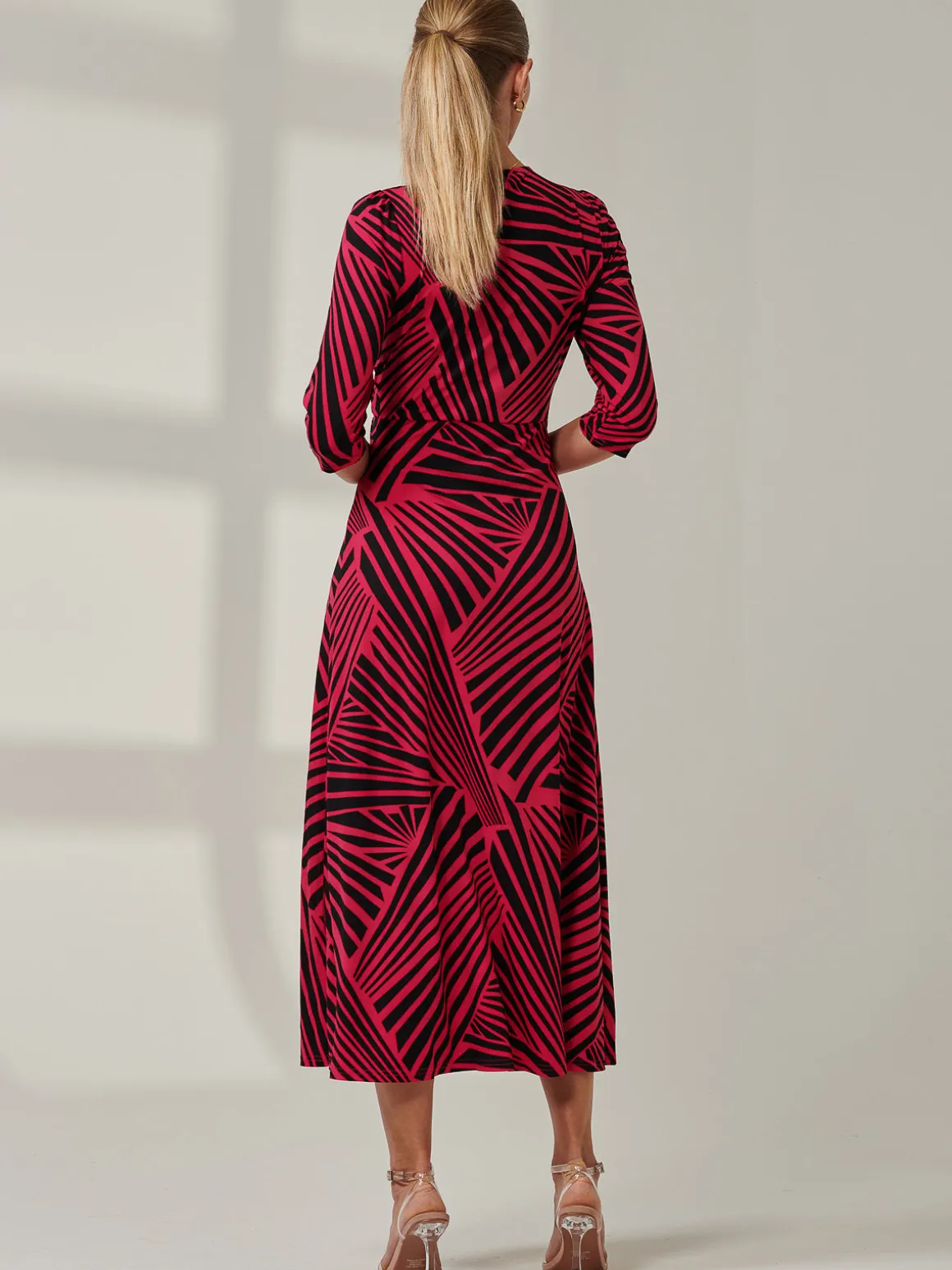 Twist Front Maxi Dress, Pink Multi