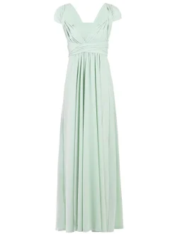 Twist & Tie Multiway Bridesmaid Maxi Dress with Bandeau, Light Green