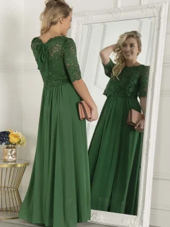 Wendy Lace Overlay Maxi Dress, Green