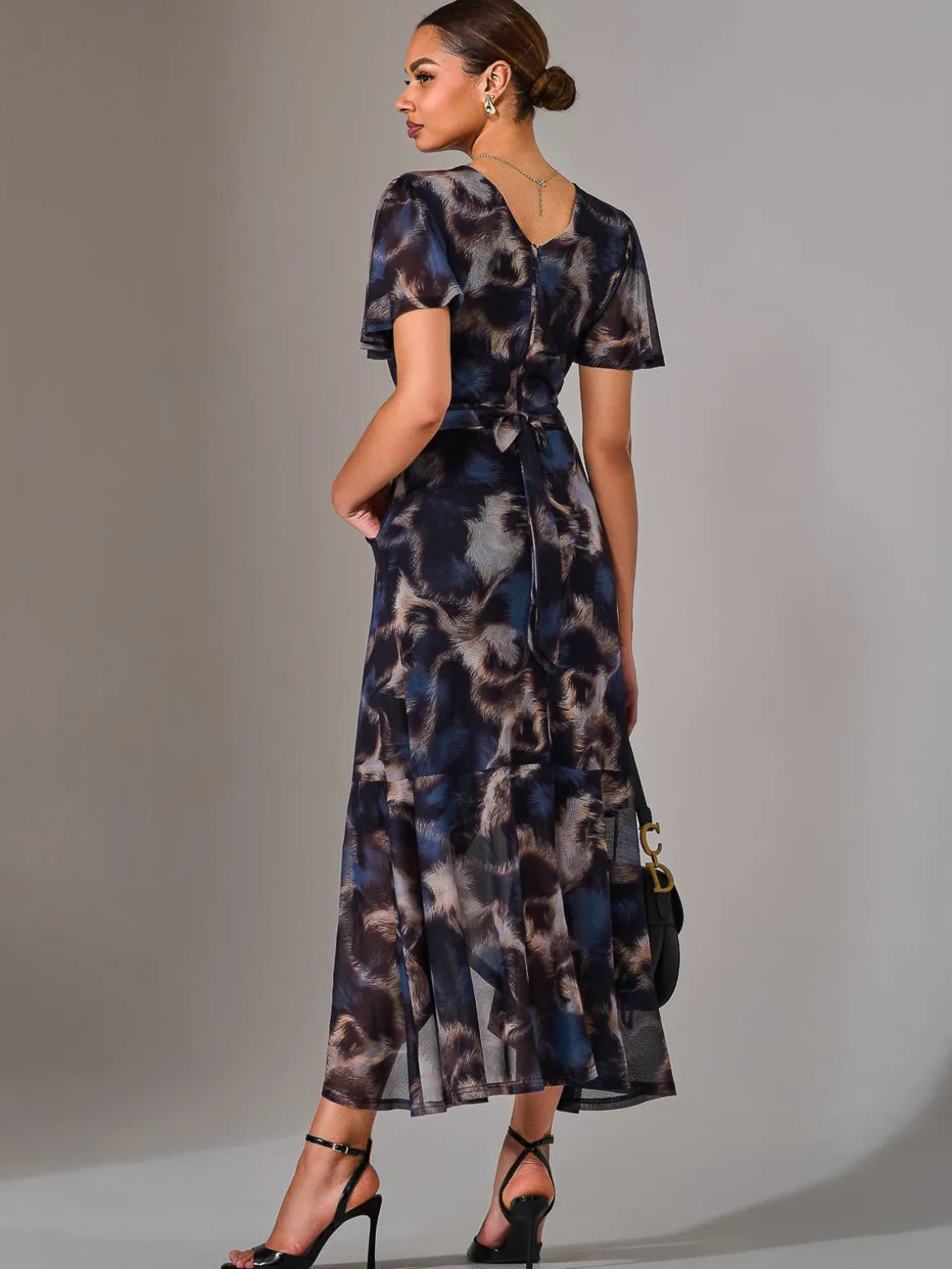 Wrap Midaxi Dress, Abstract Multi