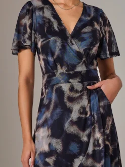 Wrap Midaxi Dress, Abstract Multi