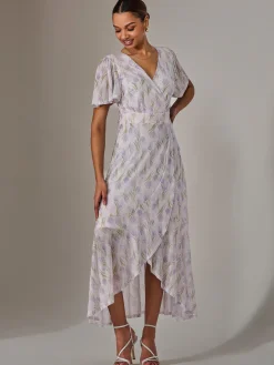Wrap Midaxi Dress, Multi Floral