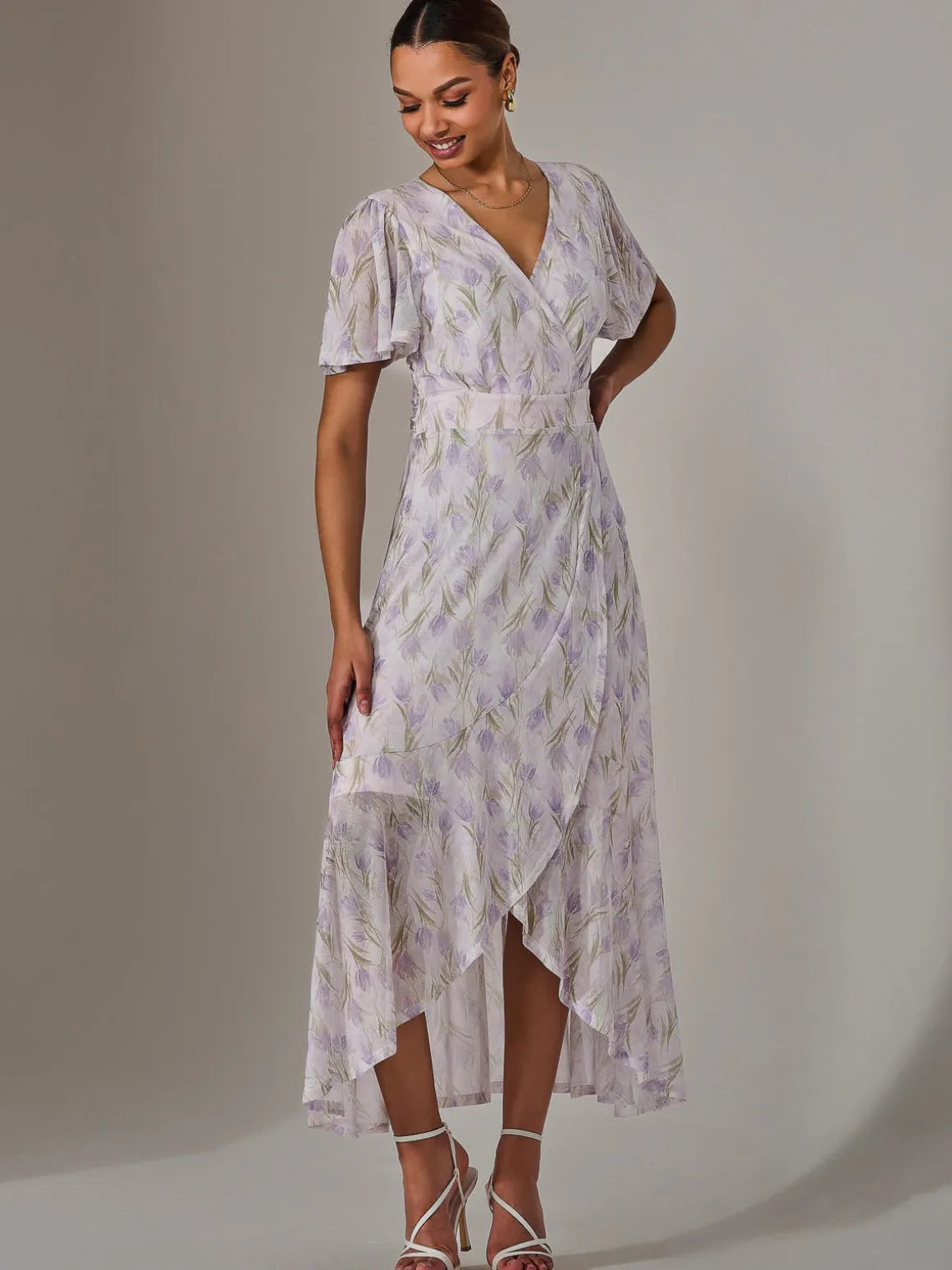 Wrap Midaxi Dress, Multi Floral