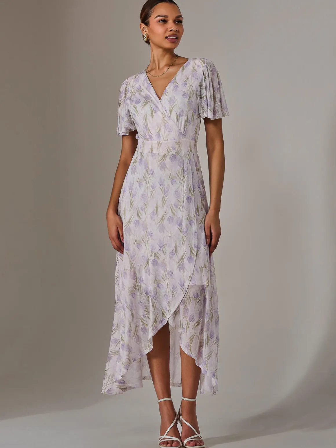 Wrap Midaxi Dress, Multi Floral