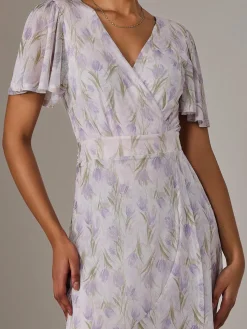 Wrap Midaxi Dress, Multi Floral