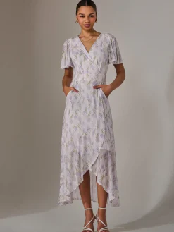 Wrap Midaxi Dress, Multi Floral